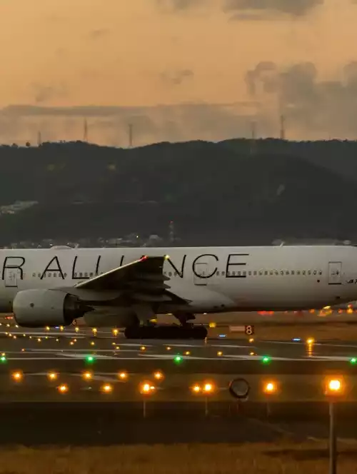 airplane on the runway