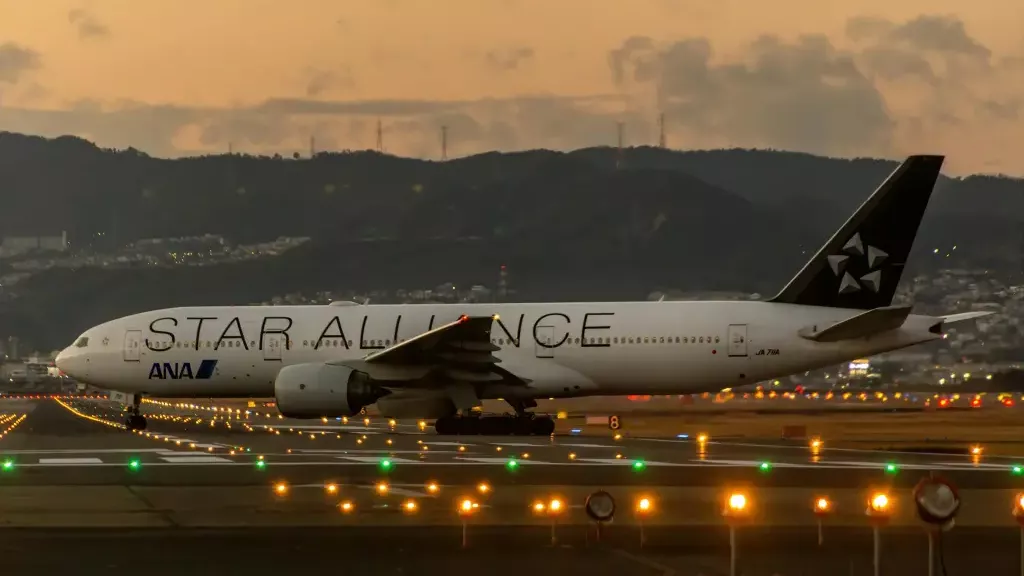 airplane on the runway